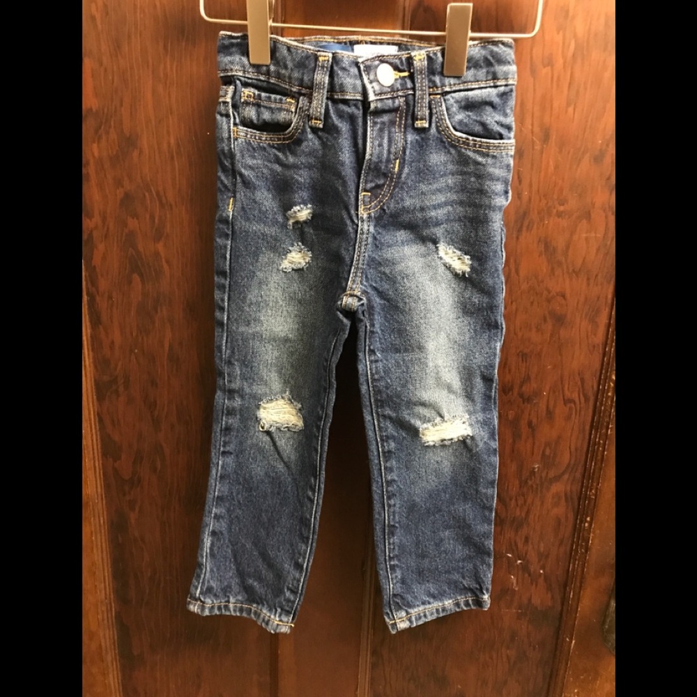 3 for $12.  Old navy slouchy straight jeans
